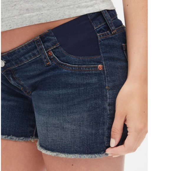 GAP Pants - GAP Maternity Inset Panel Denim Shorts